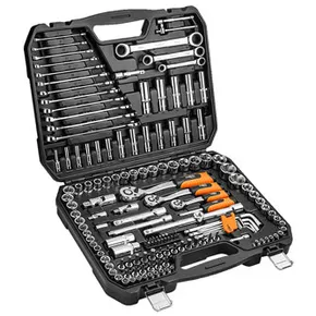 Zestaw kluczy nasadowych08-668, Bity, Nasadki trzpieniowe, Torx, Przedłużki, ze stali chromowo-wanadowej, Neo Tools